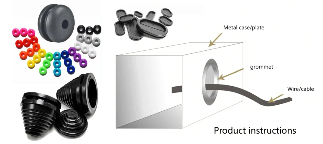 Automotive OEM 1/2&prime;&prime; Silicone/EPDM/Nitrile Rubber Cable Grommet