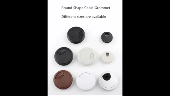 Thick Type Black Plastic Desk Grommet - 53mm in Cable Organizers