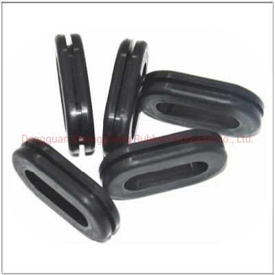 Black Cr Good Rebound Resistance Neoprene Rubber Grommets for Wires and Cables Seal